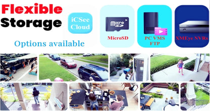 4MP Outdoor Security Wifi Camera AI 95ft NightColor Human Detection Bullet IP Camera With Two-Way Audio H.265+ Support MicroSD