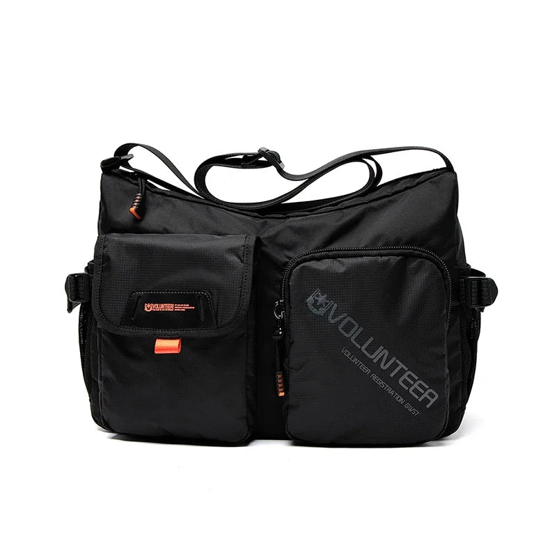 VOLUNTEER Messenger Crossbody Bags for Men Oxford Side Letter Print Fashion Light Weight Protable Versatile Shoulder Bag 1802-18