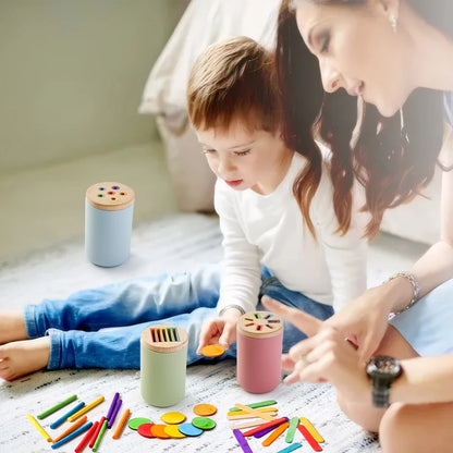 Baby Toys Montessori Silicone Educational Toys Cognitive Toys Color Matching Bucket Toddler Toys Sensor Game Baby Games 2 Years