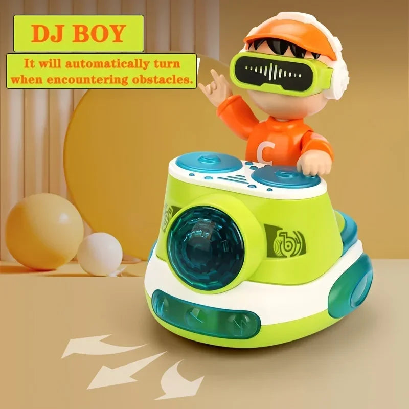 Bouncing DJ Boy Musical Toys for Baby Tummy Time Toy Toddler Early Educational Music Toy Sensory Birthday Gift for Boys Girls