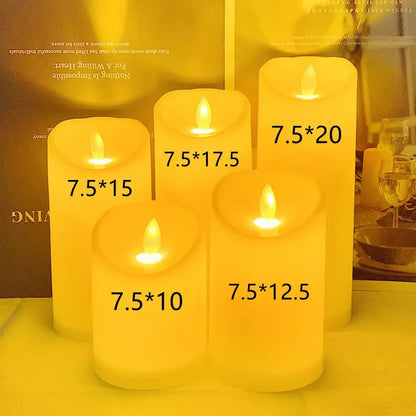 Flameless Flickering LED Candles Battery Powered For Wedding Decor