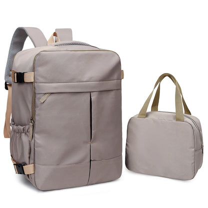 2-Piece 180 °   Full Opening Backpack & Tote Bag Set, Large Capacity Airline Approved Carry-On Luggage for Travel & Daily Use