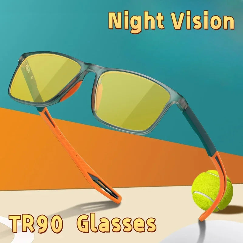 Men Women Photochromic Car Driver Goggles Night Vision Glasses Anti Glare Vintage Square Glasses Ultra Light Sport Eyewear