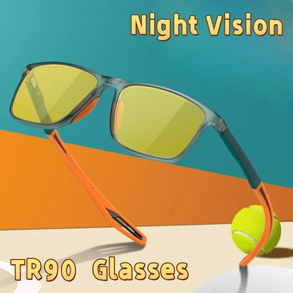 Men Women Photochromic Car Driver Goggles Night Vision Glasses Anti Glare Vintage Square Glasses Ultra Light Sport Eyewear
