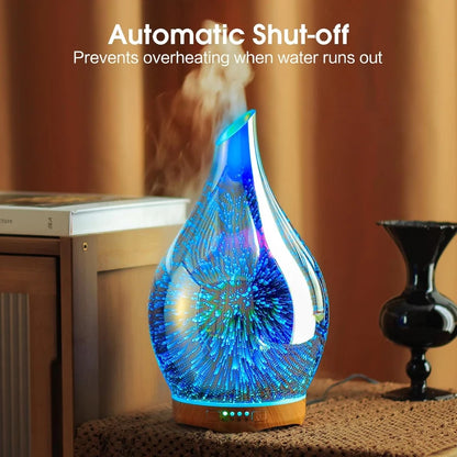 Essential Oil Diffuser 3D Aromatherapy Ultrasonic HumidifierAuto Shut-Off Timer Setting,Aroma Decoration for Home Office Gift