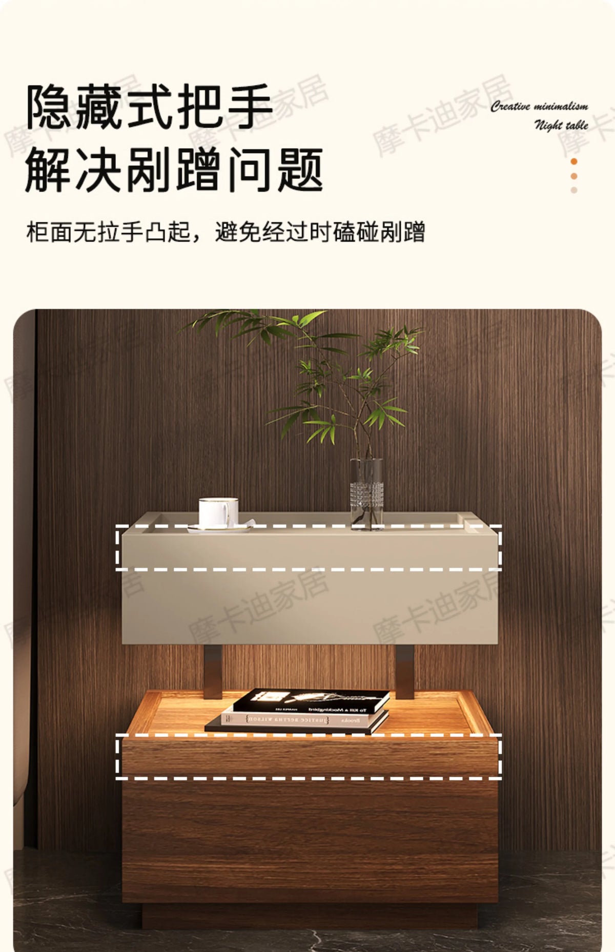 Simple European Bedside Table Classic Storage Luxury Trendy Night Table Modern Premium Comodini Camera Letto Bedroom Furnitures
