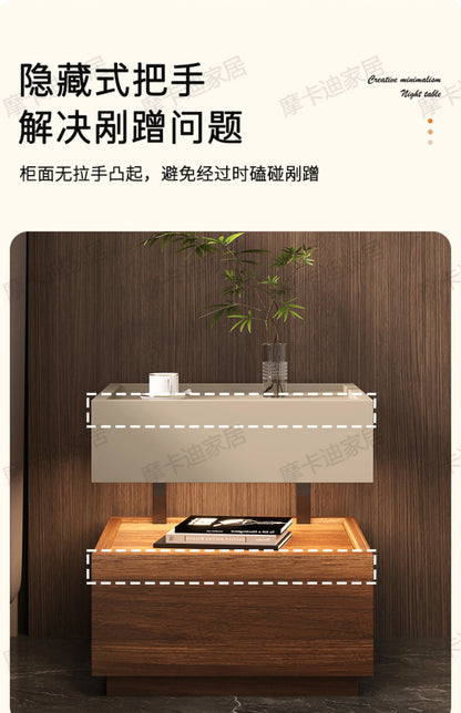 Simple European Bedside Table Classic Storage Luxury Trendy Night Table Modern Premium Comodini Camera Letto Bedroom Furnitures