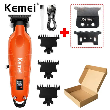 Kemei 2293 Professional Hair Beard Trimmer Men Barber Rechargeable Finish Hair Cutting Machine Zero Gapped Cordless Hair Clipper