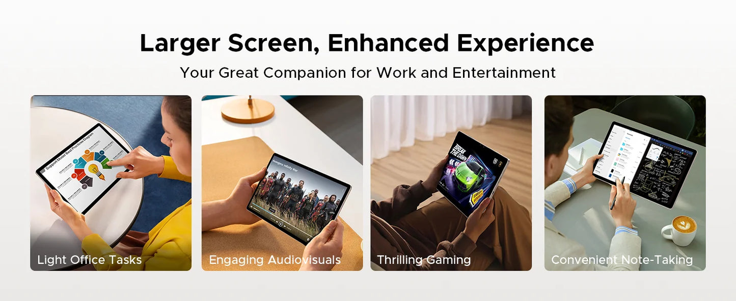 DOOGEE Tab E3 Pro 2 in 1 Tablet PC Gemini AI 13'' IPS Display 8GB 256GB 11000mAh Battery Android 15 High Quality Quad Speakers