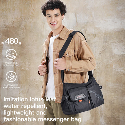 VOLUNTEER Messenger Crossbody Bags for Men Oxford Side Letter Print Fashion Light Weight Protable Versatile Shoulder Bag 1802-18