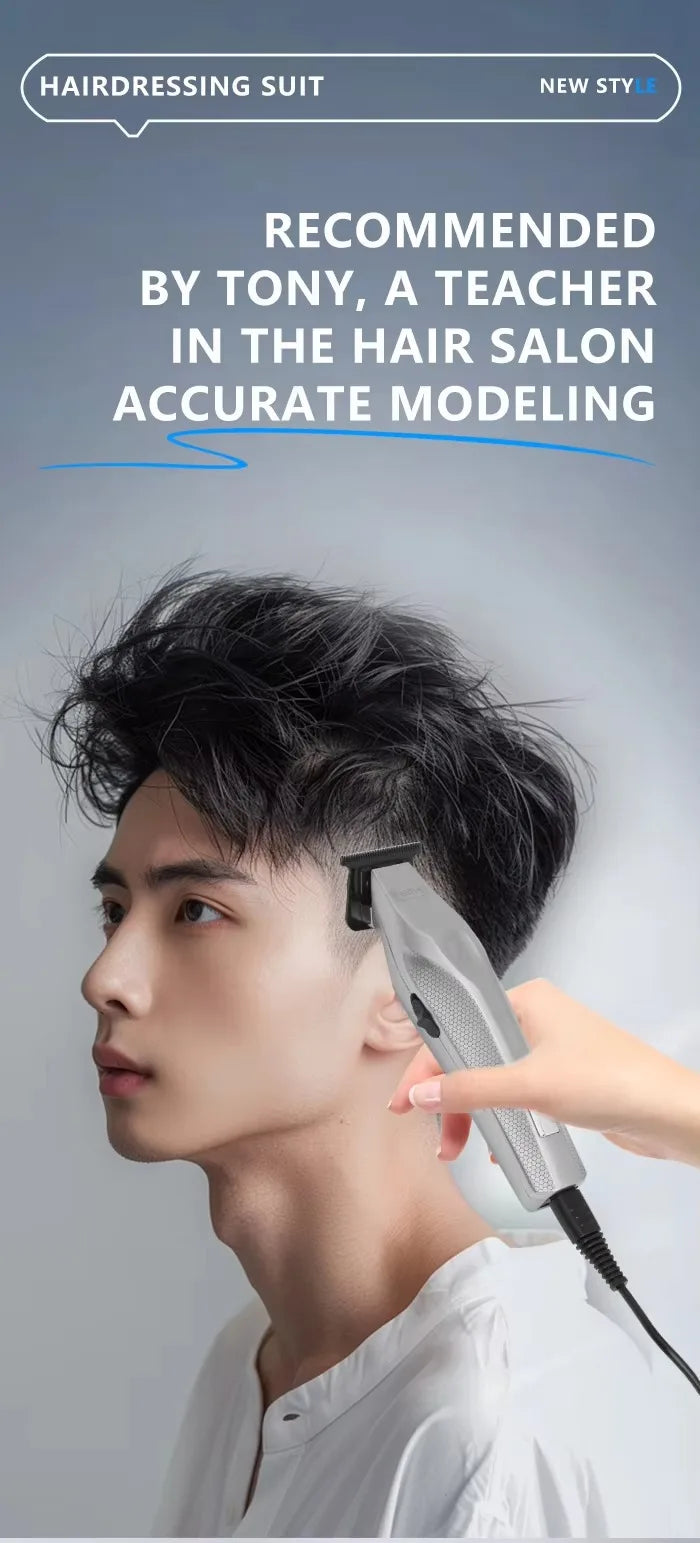 Kemei Hair Trimmer Professional Hair Clipper Electric Haircut Machine Rechargeable Hair Clipper 0 MM Trimmer for Men KM-3023-702