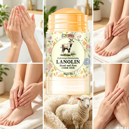 JUINHOU 40g Lanolin Moisturizing Lotion Specially Formulated for Dry Chapped Hands and Feet Provides Long-lasting Hydration