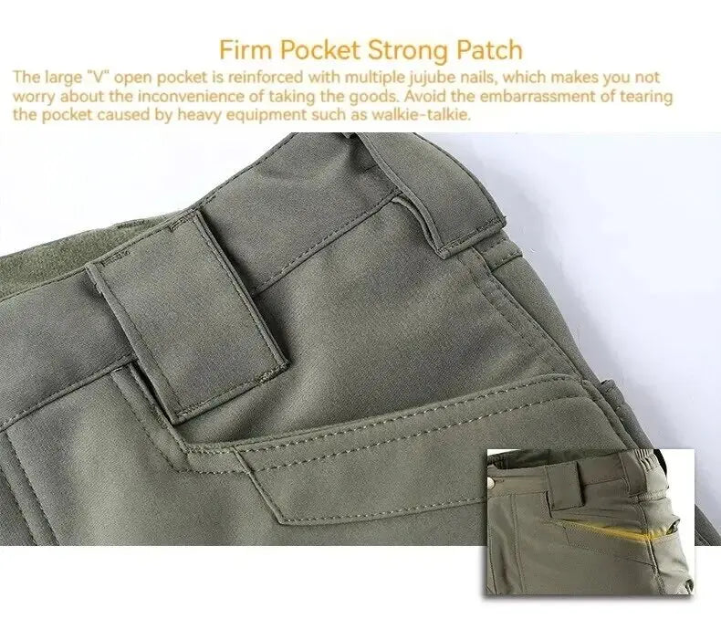 5XL 6XL Winter Waterproof Tactical Jackets Sets Men Outdoor Soft Shell Hiking Hunting Jacket Suit Fleece Cargo Pant Tracksuits
