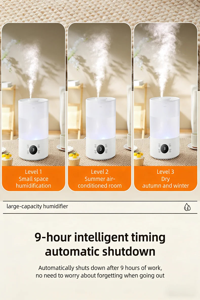 4L Large Capacity Air Humidifier with Remote Control Timer Plant Mist Aroma Diffuser for Home Office - Humidifier