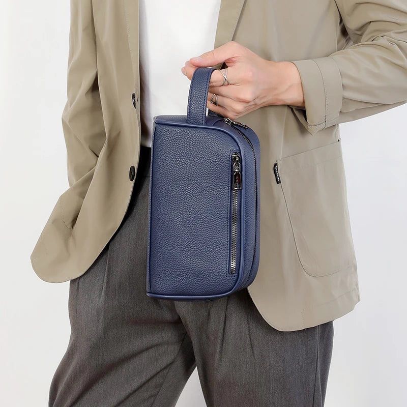 Business Men's Clutch Bag High Quality Printing Leather Handbag Phone Purse Fashion Clutches Luxury Men Birthday Gift Clutch Bag