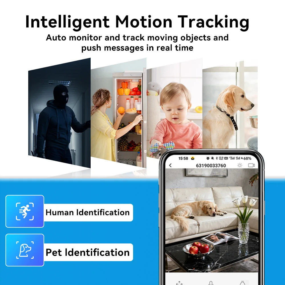 Bezsecure 5MP Wifi Camera Indoor IP Cameras For Home Security Color Night Vision Motion Detection CCTV Camera O-Kam pro APP