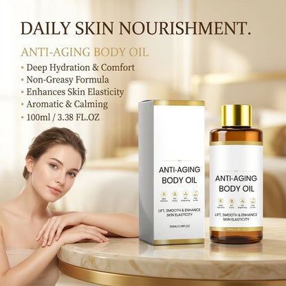 Revitalizing Body Oil Improve Dull Skin Boost Skin Elasticity Brightening Lightweight Fast Absorbing Hydrating Body Massage Oil