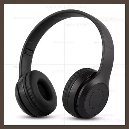 Wireless Bluetooth Headphones Head Mounted P47 Foldable Bass Sport Earphones Universal for Mobile Computer PC Gaming Running Gym
