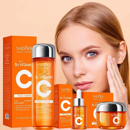 Vitamin C Firming and Brightening Korean Skincare Set with Serum and Cream