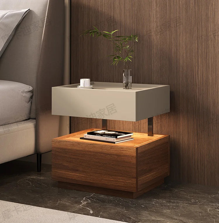 Simple European Bedside Table Classic Storage Luxury Trendy Night Table Modern Premium Comodini Camera Letto Bedroom Furnitures