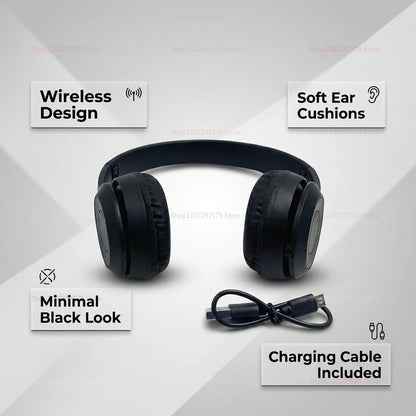 Wireless Bluetooth Headphones Head Mounted P47 Foldable Bass Sport Earphones Universal for Mobile Computer PC Gaming Running Gym