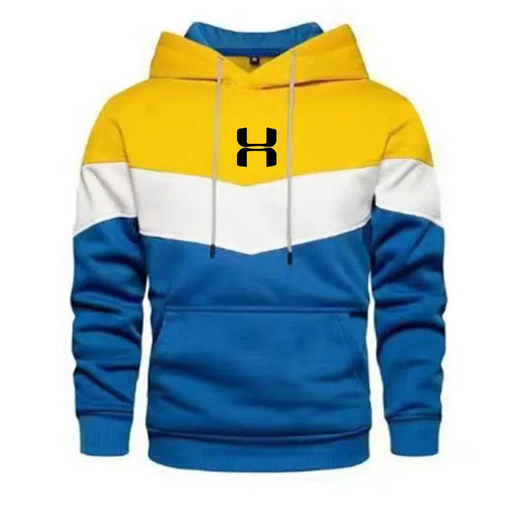 Men's printed hoodie, winter casual hoodie and pants, men's outdoor sports jogging pullover sportswear piece