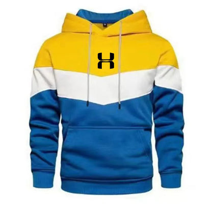Men's printed hoodie, winter casual hoodie and pants, men's outdoor sports jogging pullover sportswear piece