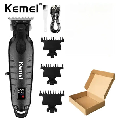 Kemei 2293 Professional Hair Beard Trimmer Men Barber Rechargeable Finish Hair Cutting Machine Zero Gapped Cordless Hair Clipper