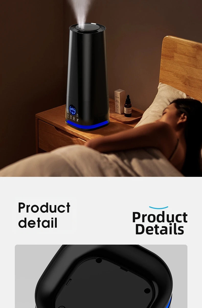 6.5L Large Capacity Humidifier – Ultrasonic Cool Mist for Home/Office,Quiet Operation, Anti-Static &amp; Dry Air Relief, Adjustable