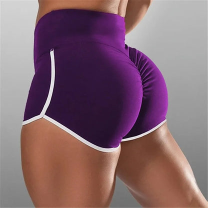 Low Waist Sport Shorts For Women Summer Elasticated Fold Design Shorts Sexy Ladies Training Gym Shorts Mini Skinny Fitness Short