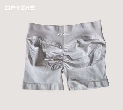 DFYZHE 4.5-inch yoga gym shorts, waist cinching and hip lifting shorts, seamless yoga shorts