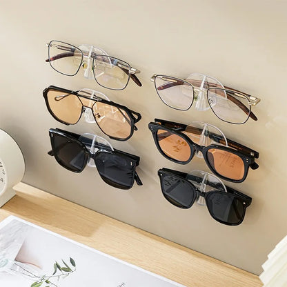 KLASSNUM Glasses Storage Rack Wall Mounted Sunglasses Reading Glasses Storage Rack Men Sunglasses Transparent Display Rack Women