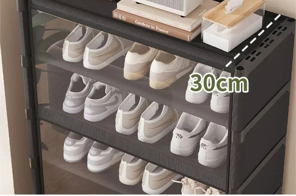 Shoe Rack Multilayer Shoe Cabinet Dustproof Transparent Design Small Spaces Spacious Storage Organizer Shelf for Shoes Storage