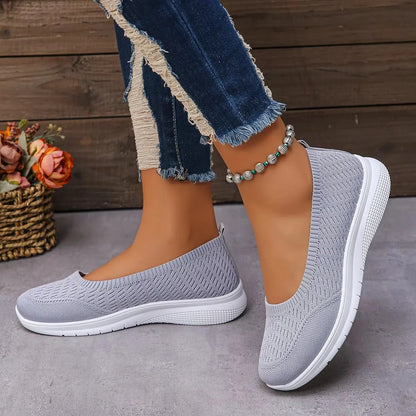 Women's Shoes 2026 Women's Round Toe Flat Shoes Soft-soled Breathable Lightweight Net Shoes Sports Walking Shoes Women 522