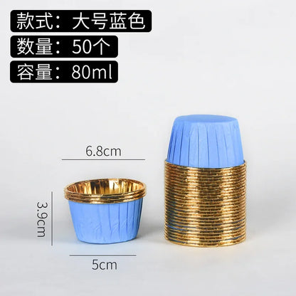 50pcs Golden Muffin Cupcake Paper Cup Oilproof Cupcake Liner Baking Cup Tray Case Wedding Party Caissettes Cupcake Wrapper Paper