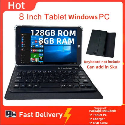 8.0 Inch Newest Sales 8GB DDR3 RAM 128GB eMMC 64 Bit Onda Windows 10 Tablet PC Z8300 CPU 1280*800 Pixel Dual Camera Quad  Core