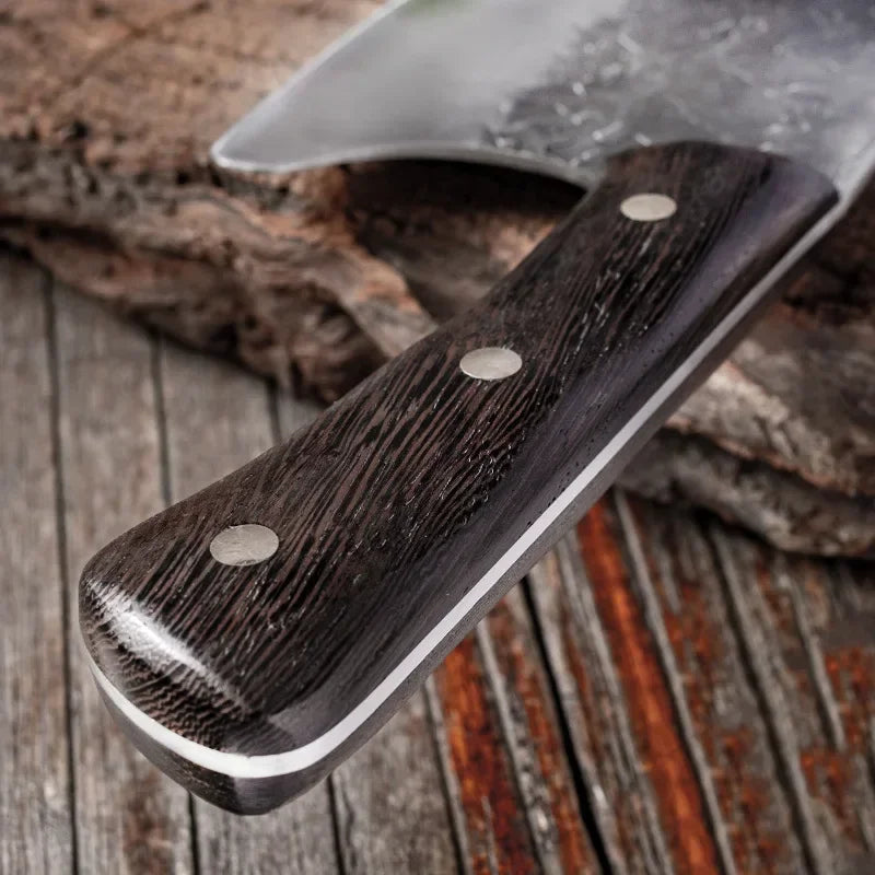 5CR15 Handmade Chopping Cleaver Butcher Knife High Carbon Steel Kitchen Chef Knife Sets Forged Blade Cooking Knives Set Cleaver