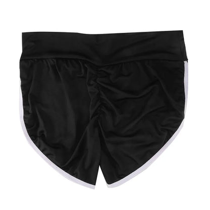 Low Waist Sport Shorts For Women Summer Elasticated Fold Design Shorts Sexy Ladies Training Gym Shorts Mini Skinny Fitness Short