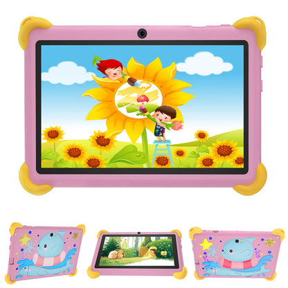 2026 New 7 Inch Cartoon Pattern Kids' tablets Quad Core 4GB RAM 64GB ROM 5G WiFi Learning Education Games Tablet Children's Gift