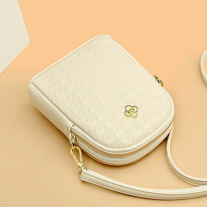 Fashion Women Shoulder Bags High Quality Leather Crossbody Bag Small Purse Simple Design Ladies Solid Color Messenger Sac A Main