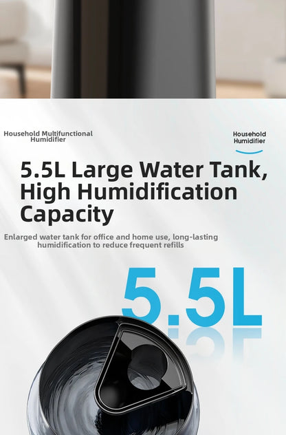 6.5L Large Capacity Humidifier – Ultrasonic Cool Mist for Home/Office,Quiet Operation, Anti-Static &amp; Dry Air Relief, Adjustable