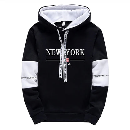 New York Hooded Sweatshirts and Elastic Sweatpants Autumn Hot Sale Mens Fashion Tracksuit Ubran Causal Sport Jogging Suits