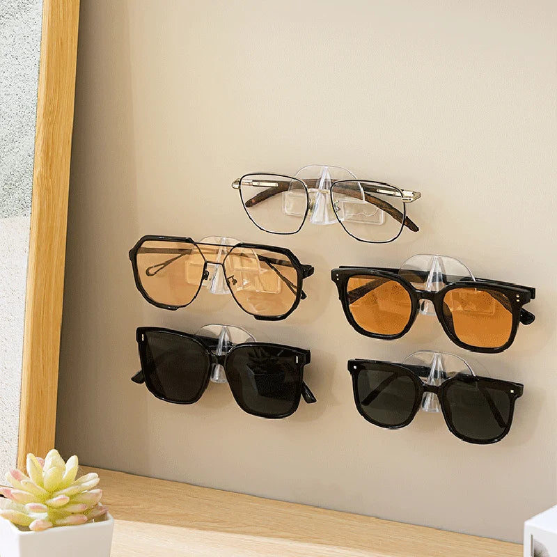 KLASSNUM Glasses Storage Rack Wall Mounted Sunglasses Reading Glasses Storage Rack Men Sunglasses Transparent Display Rack Women