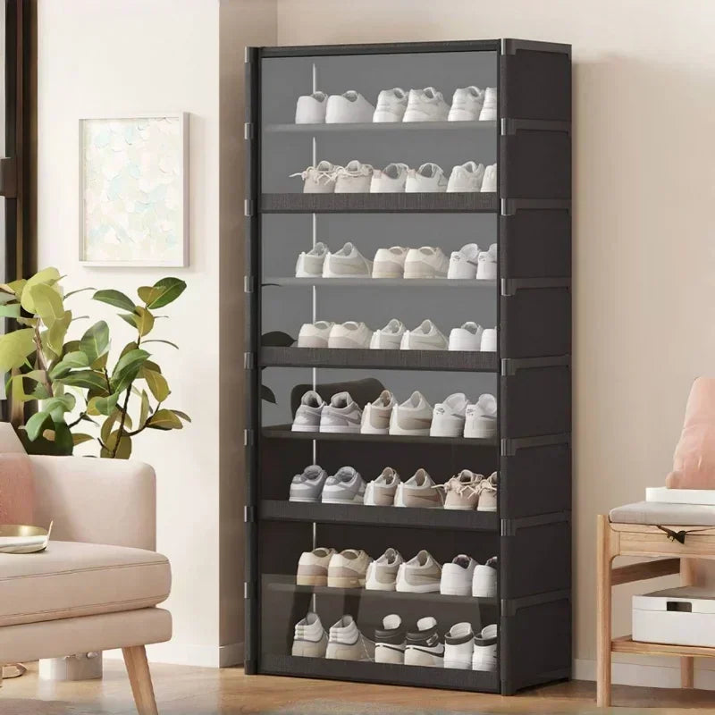 Shoe Rack Multilayer Shoe Cabinet Dustproof Transparent Design Small Spaces Spacious Storage Organizer Shelf for Shoes Storage