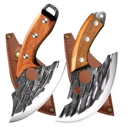 Forged Meat Cleaver Kitchen Chef Knife Fishing Boning Fruit Cutting Knife BBQ Butcher Portable Utility Knife Can Opener