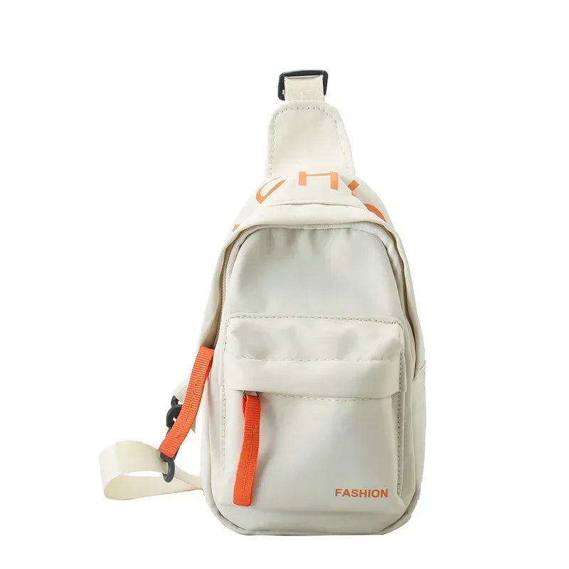 Cool kids bags for boys. Contrast color chest bag for little boys to go out Canvas messenger bag for coins