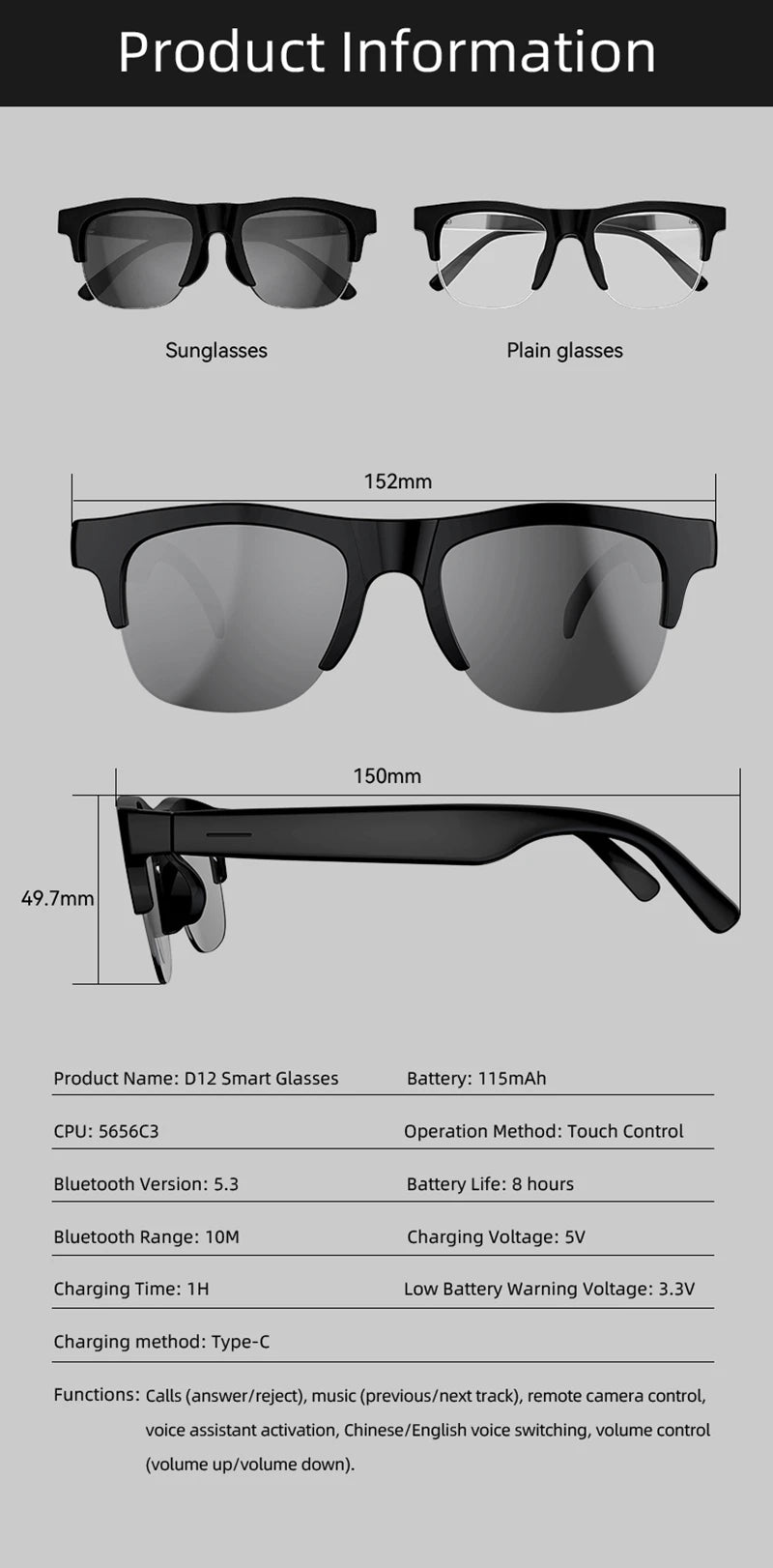 Lenovo AI Smart Glasses AI Translation HD Hands-Free Calling  AI Chat Logging Music Playback 8K Smart Sunglasses 2026 New