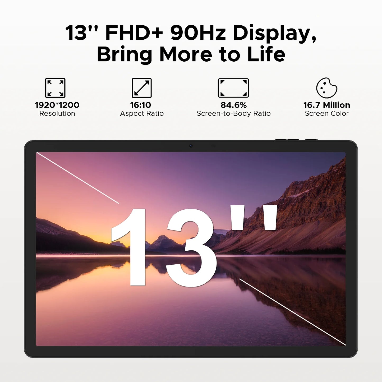 DOOGEE Tab E3 Pro 2 in 1 Tablet PC Gemini AI 13'' IPS Display 8GB 256GB 11000mAh Battery Android 15 High Quality Quad Speakers
