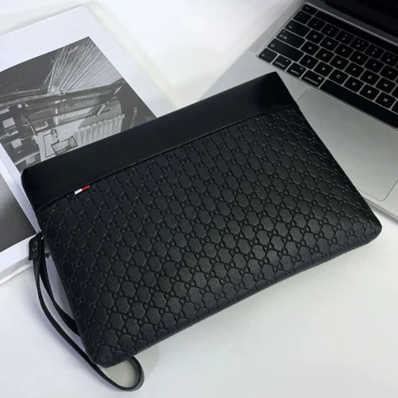 Business Men's Clutch Bag High Quality Printing Leather Handbag Phone Purse Fashion Clutches Luxury Men Birthday Gift Clutch Bag