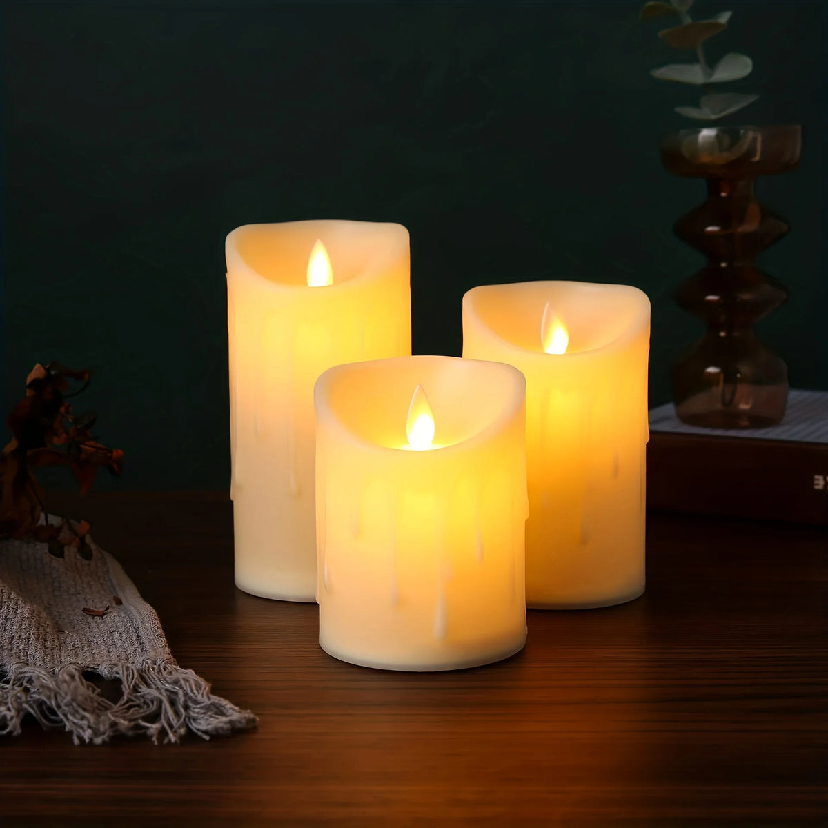 Flameless LED Candles With Remote Control And Timer